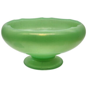 US Glass Jade Green Jadeite Domed Cupped Bowl 3 1/4" X 7"
